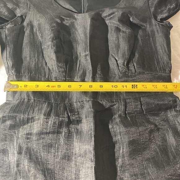 Banana Republic Black Linen Blend Shiny Sheath Dress Size 8 NWT - Picture 13 of 13